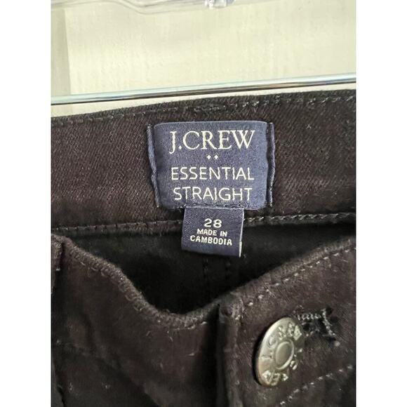 J.Crew Black Essential Straight Leg Jeans Women's 28 Flawed Dark Wash Denim - Picture 3 of 13